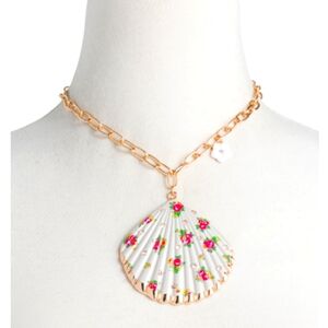 Betsey Johnson Floral Sea Shell Necklace